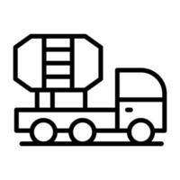 ícone de vetor de caminhão misturador