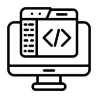 código editor vetor ícone