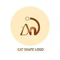 gato forma logotipo vetor