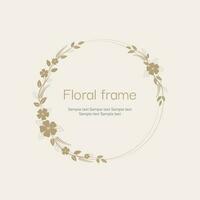 volta floral quadro, Armação com espaço para texto. decorativo elemento para seu Projeto. vetor