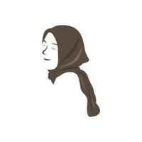 hijab logotipo, islâmico mulheres moda simples projeto, muçulmano roupas vetor, ícone, símbolo, ilustração vetor