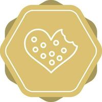coração em forma biscoitos vetor ícone