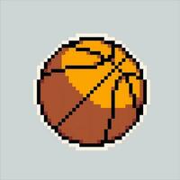 pixel arte ilustração cesta bola. pixelizada cesta bola. Esportes cesta bola ícone pixelizada para a pixel arte jogos e ícone para local na rede Internet e vídeo jogo. velho escola retrô. vetor