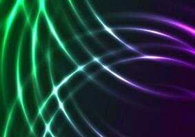 verde tolet néon brilhante ondas abstrato fundo vetor