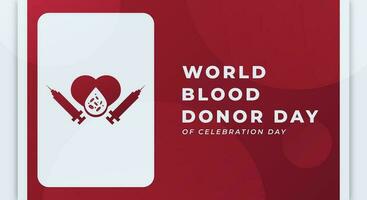 mundo sangue doador dia celebração vetor Projeto ilustração para fundo, poster, bandeira, anúncio, cumprimento cartão