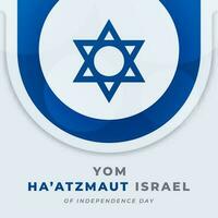 yom ha'atzmaut Israel independência dia celebração vetor Projeto ilustração para fundo, poster, bandeira, anúncio, cumprimento cartão