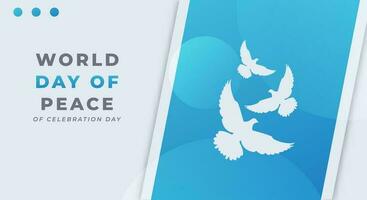 mundo Paz dia celebração vetor Projeto ilustração para fundo, poster, bandeira, anúncio, cumprimento cartão
