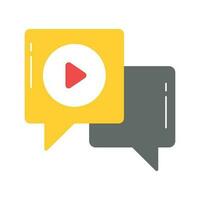 rebocar bate-papo bolha mostrando conceito do comunicação vetor, ícone do vídeo conversação vetor