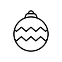 Natal bola - enfeite ícone vetor Projeto modelo dentro branco fundo