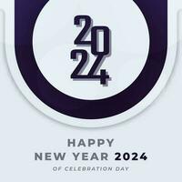 feliz Novo ano 2024 celebração vetor Projeto ilustração para fundo, poster, bandeira, anúncio, cumprimento cartão