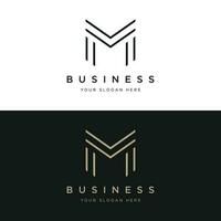 logotipo Projeto para a inicial carta m monograma ou geometria este é exclusivo, moderno, luxuoso e elegante. logotipo para negócios, marca, o negócio cartão e empresa. vetor