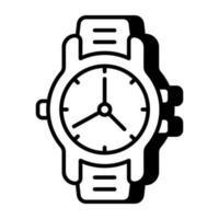 ícone de design editável de relógio de pulso vetor