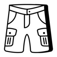 ícone de design perfeito de shorts vetor