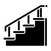 ícone de design criativo de escadas vetor