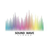 audio colorida onda logotipo. vetor equalizador elemento. som onda ilustração logotipo vetor ícone modelo