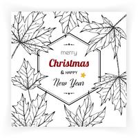Origens de Natal e ano novo e cartão vetor