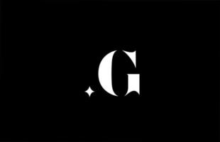 logotipo da letra do alfabeto g para negócios e empresa. letras criativas em preto e branco. ícone de design de marca de identidade corporativa vetor