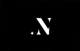 n logotipo da letra do alfabeto para negócios e empresa. letras criativas em preto e branco. ícone de design de marca de identidade corporativa vetor