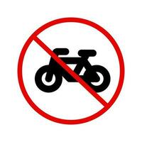 bicicleta estacionamento Proibido área. bicicleta usar Entrada. vetor. vetor