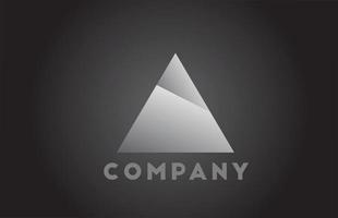 branco e preto um logotipo de letra do alfabeto geométrico para negócios. brading e letras corporativas com design futurista e gradiente para a empresa vetor