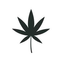 maconha folha ícone vetor Projeto ilustração cannabis símbolo