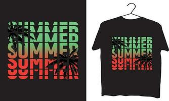 design de camiseta de verão vetor