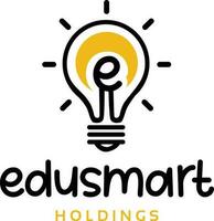 vetor minimalista plano logotipo tipo lâmpada idéia inteligente Educação isolado em branco background.eps