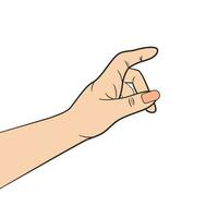 dedo apontando fêmea mão vetor ilustração. eps10.