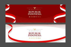 Indonésia independência dia ilustração bandeira vetor