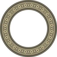 vetor volta nacional indiano ornamento. dourado com Preto círculo fronteira, quadro, anel