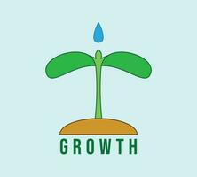 crescimento logotipo, Novo crescendo plantar logotipo. vetor