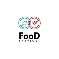 ilustração do projeto do modelo do vetor do logotipo do festival de comida