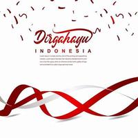 Dia da independência da Indonésia celebração modelo de vetor ilustração design criativo