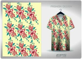 vetor havaiano camisa fundo imagem.hibiscus flor padronizar projeto, ilustração, têxtil fundo para havaiano camisa, camisa havaiano camisa