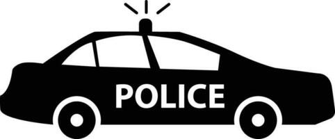 polícia carro ícone. polícia carro veículo placa. polícia Policial auto símbolo. plano estilo. vetor