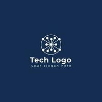 tecnologia logotipo modelo vetor ilustração gráfico geométrico tecnologia logotipo