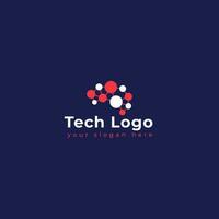 tecnologia logotipo modelo vetor ilustração gráfico geométrico tecnologia logotipo