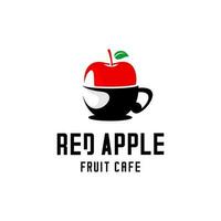 vetor do vermelho fruta logotipo em branco fundo