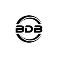 bdb carta logotipo Projeto dentro ilustração. vetor logotipo, caligrafia desenhos para logotipo, poster, convite, etc.