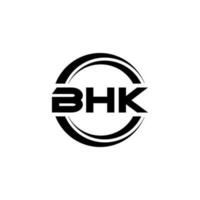 bhk carta logotipo Projeto dentro ilustração. vetor logotipo, caligrafia desenhos para logotipo, poster, convite, etc.