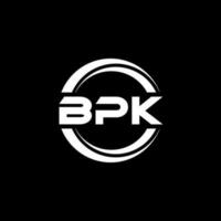 bpk carta logotipo Projeto dentro ilustração. vetor logotipo, caligrafia desenhos para logotipo, poster, convite, etc.