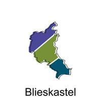 mapa do blieskastel. vetor Projeto modelo em branco fundo