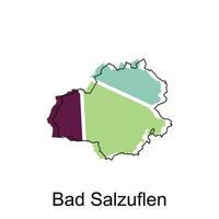 vetor mapa do mau salzuflen moderno contorno, Alto detalhado vetor ilustração vetor Projeto modelo, adequado para seu companhia