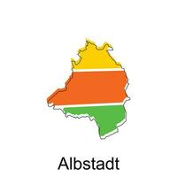 albstadt mapa.vetor mapa do a Alemanha país. fronteiras do para seu infográfico. vetor ilustração. Projeto modelo