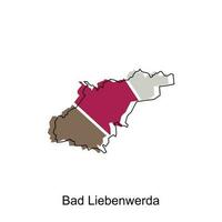 vetor mapa do mau liebenwerda moderno contorno, Alto detalhado vetor ilustração vetor Projeto modelo, adequado para seu companhia