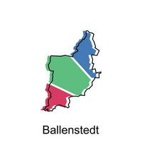 vetor mapa do ballenstedt moderno contorno, Alto detalhado vetor ilustração vetor Projeto modelo, adequado para seu companhia