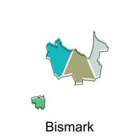 vetor mapa do bismark moderno contorno, Alto detalhado vetor ilustração vetor Projeto modelo, adequado para seu companhia