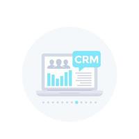 ilustração vetorial de software de sistema crm vetor