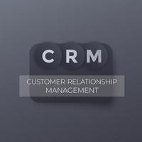 crm, gestão de relacionamento com o cliente, arte vetorial vetor