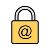 ícone de e-mail de segurança vetor